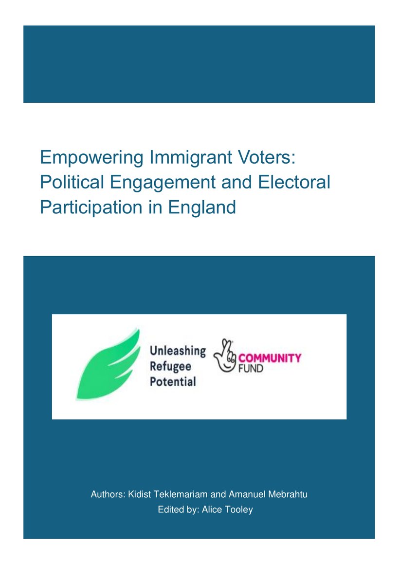 Research report cover: Empowering Immigrant Voters: Political Engagement and Electoral Participation in England Research report cover: Empowering Immigrant Voters: Political Engagement and Electoral Participation in England